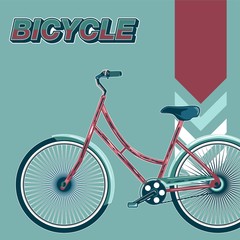 Cycling, Bicycle, Fun bike poster green background motivation - Vector