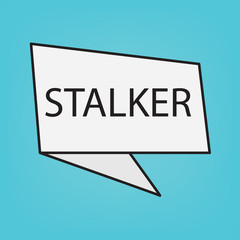 stalker word on a sticker- vector illustration