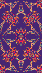 Obraz premium Abstract ethnic pattern in pastel shades. Design element for card, invitation, cover, wallpaper, tile, packaging, background. Tribal ethnic ornament in arabic style.