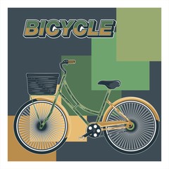 biking illustration, cyclist vector poster layered - Vector