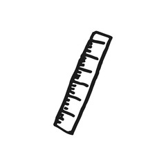 ruler vector doodle sketch isolated on white background