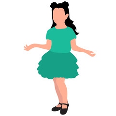 vector, on white background, flat style, child