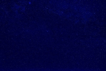 Night dark blue sky with many stars and milky way galaxy