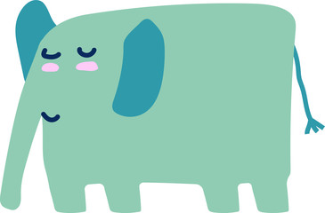 Elephanant on white background vector illustration