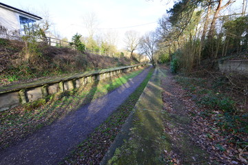 Closed and abandoned railway station at West Grinstead in West Sussex