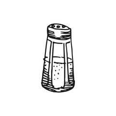 salt shaker vector doodle sketch isolated on white background