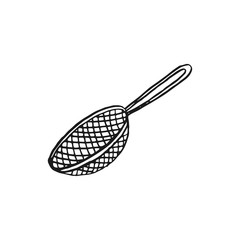sieve vector doodle sketch isolated on white background
