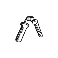 sport expander vector doodle sketch isolated on white background