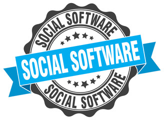 Fototapeta premium social software stamp. sign. seal