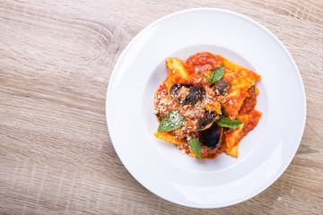 delicious pasta with mussels