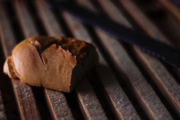 Bread on a cutting board
