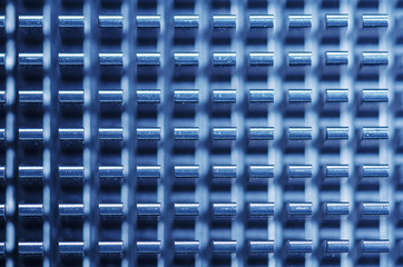 metalic blue pattern as texture or background, heatsink