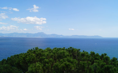the coast of Naples on a sunny day