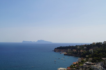the coast of Naples on a sunny day