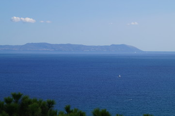 Fototapeta na wymiar the coast of Naples on a sunny day