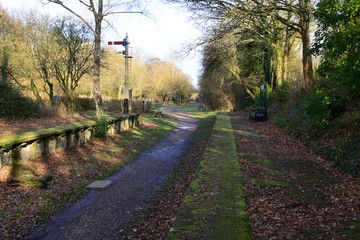 Closed and abandoned railway station at West Grinstead in West Sussex