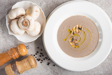 tasty mushroom soup with spice