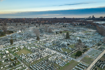 Aerial of Queens New York City