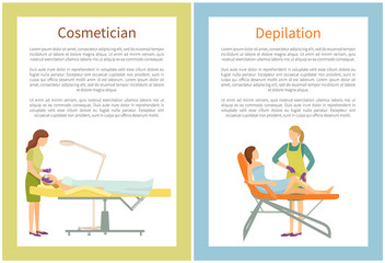 Cosmetician and Depilation Procedures in Spa Salon
