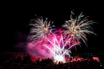 Fireworks celebration, Bulgaria, Europe