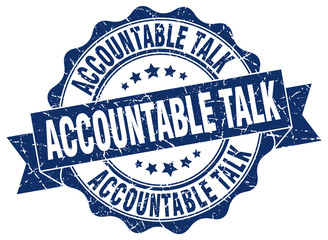 Obraz premium accountable talk stamp. sign. seal