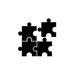 puzzle square movement geometric logo vector