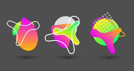 Set of color elements