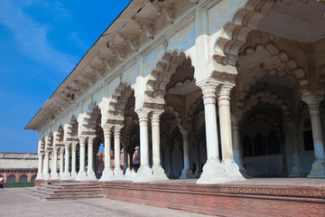 Fototapeta premium The white palace in the Red fort. Agra. India.