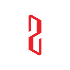 Fototapeta premium abstract letter z geometric logo vector