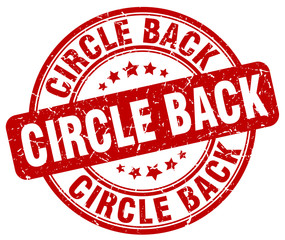 circle back red grunge stamp