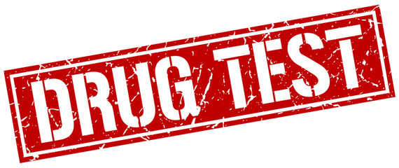 drug test square grunge stamp