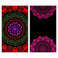 Ethnic Mandala ornament. Templates with mandalas. Vector illustration for congratulation or invitation. The front and rear side