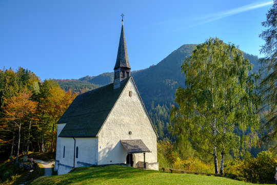Germany, Upper Bavaria, Chiemgau, near Schleching, Streichen Church