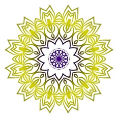 Mandala pattern. Traditional indian mandala. Orient tribal circle sign illustration. Vector illustration