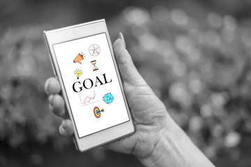 Goal concept on a smartphone