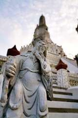 Fototapeta na wymiar wat arun as a famous landmark in Bangkok, Thailand
