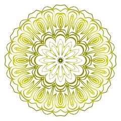 Design with floral mandala ornament. Vector illustration. for coloring book, greeting card, invitation, tattoo. Anti-stress therapy pattern.