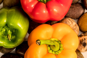 colorful bell peppers and tomatoes