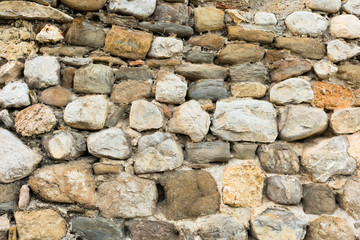 surface of ancient wall of natural stone