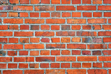 Red Brick Wall Background.