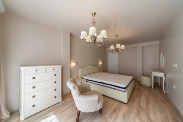 Fototapeta premium New luxury modern bedroom. New home. Interior photography.
