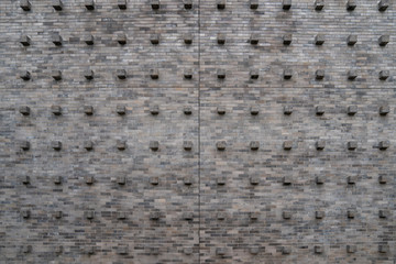 Cube brick stone block on the wall with the tile and seamless pattern.