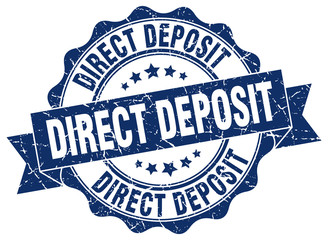 Fototapeta premium direct deposit stamp. sign. seal