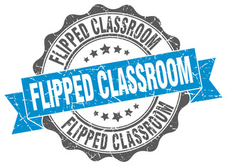 Obraz premium flipped classroom stamp. sign. seal
