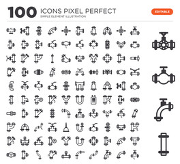 Set of 100 icons such as Pipes, Pipes