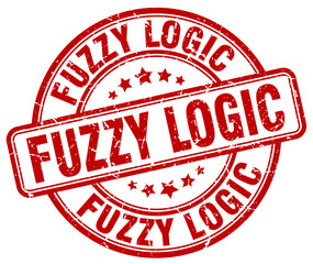 fuzzy logic red grunge stamp