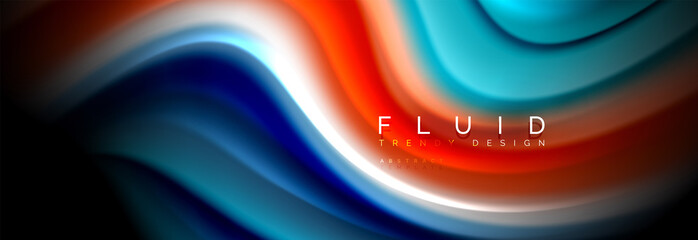 Fluid wave line background or pattern. Geometric technology abstract background. Movement effect.