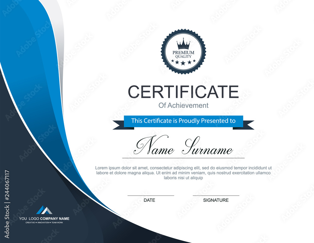 Canvas Prints vector certificate template