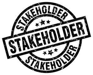 stakeholder round grunge black stamp