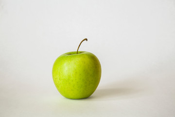 green apple on white background